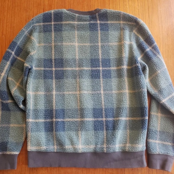 Blue Plaid Sherpa Crew - Picture 6 of 7